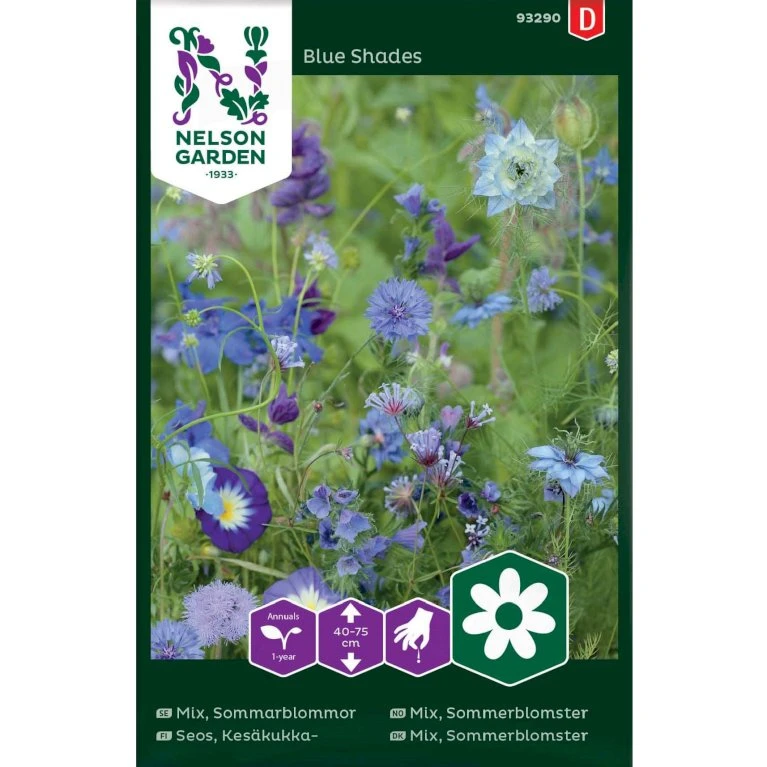 Sommerblomster Blå Mix Blue Shades 3 Sommerblomster Blå Mix Blue Shades