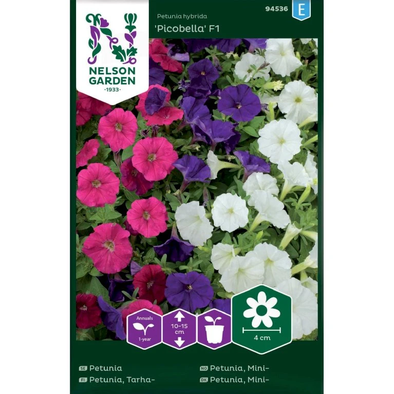 Minipetunia 'Picobella' F1 Mix Petunia Hybrida 'Picobella' F1 3 Minipetunia 'Picobella' F1 Mix Petunia Hybrida 'Picobella' F1