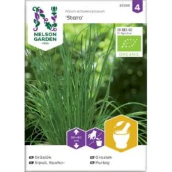 Purløg 'Staro' Øko Allium Schoenoprasum 'Staro' Frøpose, Antal Pr. Pakke, Ca. 12 Stk.