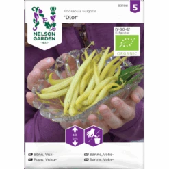 Voksbønne 'Dior' Øko Phaseolus Vulgaris 'Dior' Frøpose, Antal Pr. Pakke, Ca. 30 Stk.